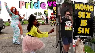 Long Beach Pride Parade vs Hateful religious Group (2022) This Video gets weird!!