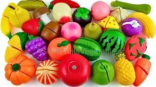 Cutting Plastic Fruits and Vegetables, Apple Onion Pineapple Chilli | Satisfying Video ASMR Plastic