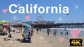 California Santa Monica Walk Tour | Santa Monica Pier | Best Santa Monica Pier & Beach Walking Tour
