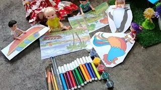 Radha story part -25/রাধার বাড়িতে বাচ্চাদের drawing competition🖌️ ||putul khela/Bengali doll story 