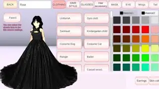 MiO Aida New princess Ball Gown Black 🖤✨🎀 (EasyTutorial)#ballgown#viralvideo#sakuraschoolsimulator 