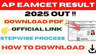 AP EAMCET Result 2025 || AP EAMCET Results 2025 #apeamcetresult