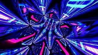 4k  Trippy Blue & Pink Fast Moving NeonTunnel Abstract Meditation TV background Video Loop