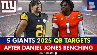 TOP 5 Giants 2025 QB Targets After Benching Daniel Jones