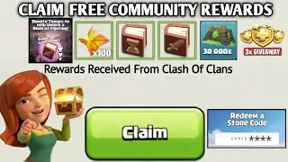 😍CLAIM FREE COMMUNITY EVENT REWARDS in Clash Of Clans - Book Of Fighting,Portion,Gem & Redeem Code!✅
