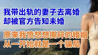 我带出轨的妻子去离婚，却被官方告知未婚。，原来我愤怒想撕碎的婚姻，从一开始就是一个骗局