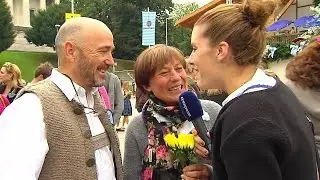 Wiesn-Promis: Rosi Mittermaier und Christian Neureuther auf dem Oktoberfest