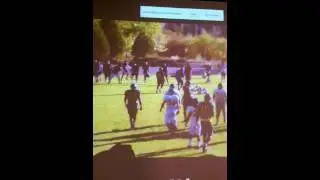Aaron Brown FRC huge football hit