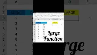 LARGE Function in Excel | Excel Tricks #excel #shorts #ytshorts