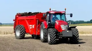 Bemesten met Mc.Cormick X7.680 + Gilibert Helios 14 strooier. Loonb.Ras.