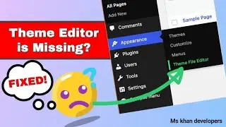 Theme file editor option missing WordPress || theme file editor not show in WordPress ||