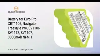 Battery for Euro Pro XBT1106, Navigator Freestyle Pro, SV1106, SV1112, SV1107, 3000mAh Ni-MH