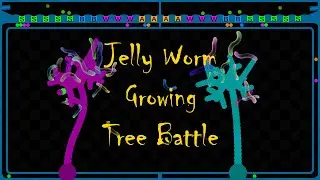 Jelly Worm Growing Tree Battle | Jelly Soft Body Battle in Unity