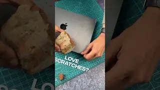 WE SCRATCHED A MACBOOK USING A BRICK #shorts #macbook #transparent #skins #review