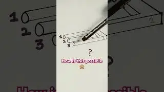 3d impossible trident art. illusion art idea | shorts | youtube shorts | creative mind art | artist