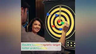 WIn SPORTS Magnetic Dart Board Kids Game,Two Sided Roll Up Dartboard,Indoor Outdoor review