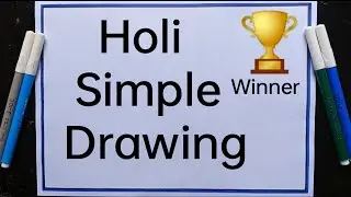 Holi Drawing / Holi Drawing Easy / Holi Special Drawing / Happy Holi Drawing /Holi Festival Drawing