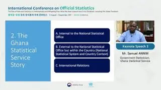 International Conference On Official Statistics - Keynote Speech 3