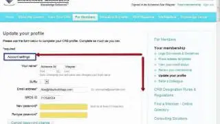 CRB-How to Update Your Member Profile.wmv