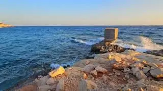 The coastline of Xylofagou, UK sovereign base, Cyprus