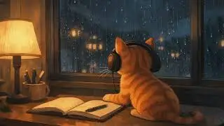 Dormiva Lofi 🌧️ Rainy Midnight Desk | Calm Lofi Music for Late Night Study & Work