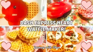 ❤️DASH EXPRESS HEART WAFFLE MAKER + BELLA MINI WAFFLE HEART MAKER! MAKING GIANT HEART WAFFLES!❤️
