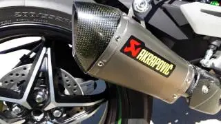 Kawasaki H2 with custom zx10r Akrapovic exhaust