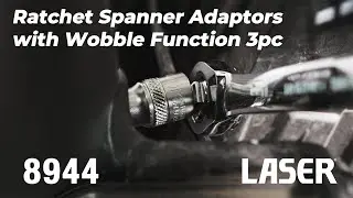 Ratchet Spanner Adaptors with Wobble Function 3pc | Laser Part No. 8944 |