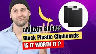 Amazon Basics Plastic Clipboards, Low Profile Clip, Clipboard for Classrooms, Office, 2-Pack, Black