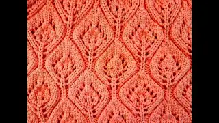 Strickmuster: Große Blätter - In Runden stricken
