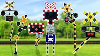 【踏切アニメ】すぐに物事を吸収する木のふみきりカンカン😂😂😂The Wooden Railroad Crossing That Quickly Learns Things