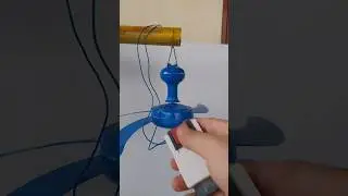 Test the terrible power of mini ceiling fan after restoration