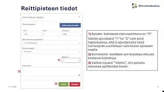 4. Reittipisteen lisääminen