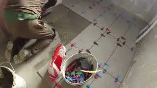 ASMR Tile Setting: Relaxing Sounds of a Professional Tiling Job, postavljanje keramike od pocetka