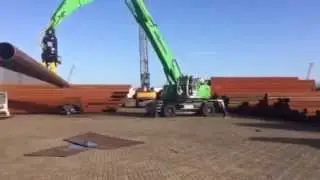 Solines neemt nieuwe Sennebogen kraan in gebruik