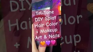 🩷💜 Vibrant Sunset DIY Hair Dye 🌅🧡 #minivlog #diywjenni #diyhaircolor