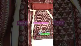 maheshwari silk suits dress material| pocket friendly budget suit| embroidery fancy fabric design