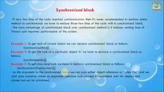 Lesson - 6 : Threads - Synchronization in Java Programming