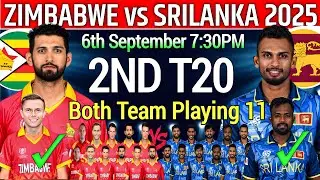 Zimbabwe vs Srilanka 2nd T20 Playing 11| SL VS ZIM 2ND T20 Confirm Final Playing11|zim vs sl 2025