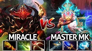 MIRACLE Shadow Fiend VS Master Monkey King Brutal Physical Build Battle 7.22 Dota 2