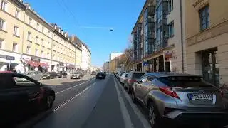 Radwege in M&uuml;nchen: Maximilianstra&szlig;e zur Einsteinstra&szlig;e (4K)