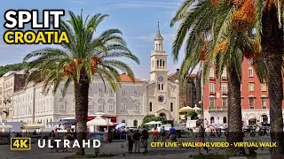 4K Split croatia walking tour  Riva Promenade ❤️ 2021