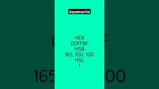 HTML Color Code Aquamarine | HEX Codes