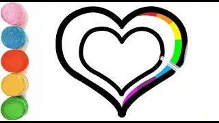 How To Draw a Cute Heart Drawing | Double Heart Drawing For Kids | Heart Shape drawing Easy