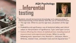 AQA Psychology Inferential Statistics 1: Factors that determine which test to choose