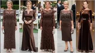 Chocolate Brown Mother of the Bride Gowns: Chic Evening Wear & Luxury Dress Ideas 2026 for Moms