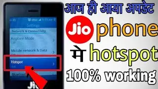 Jio phone new update!! Hotspot in jio phone by Technical bhadani