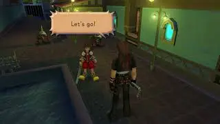 Kingdom Hearts Final Mix Text-Only Scene - Sora and Leon in the Alleyway