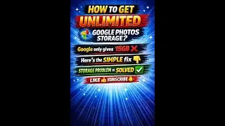 Unlimited Google Photos Storage Hack 🤯📸 | Must Try! #StorageHack #TechLife #SmartphoneTips