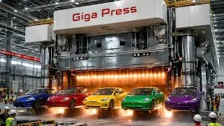 Tesla 50,000-Ton Giga Press FINALLY HERE: 5 Cars at Once. What's SHOCKING?